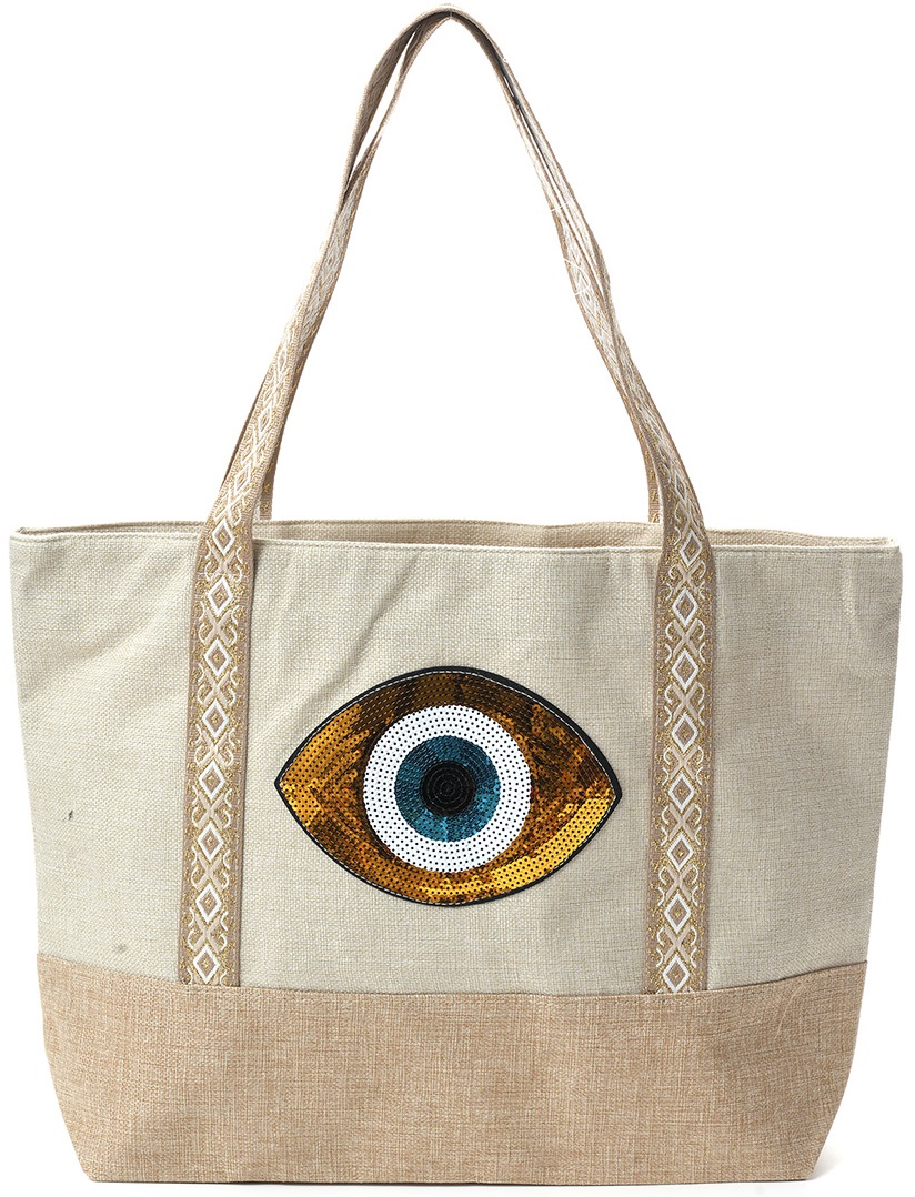 T-K4.2 BAG907-002-2 Beach Bag Sequins 55x37x12cm