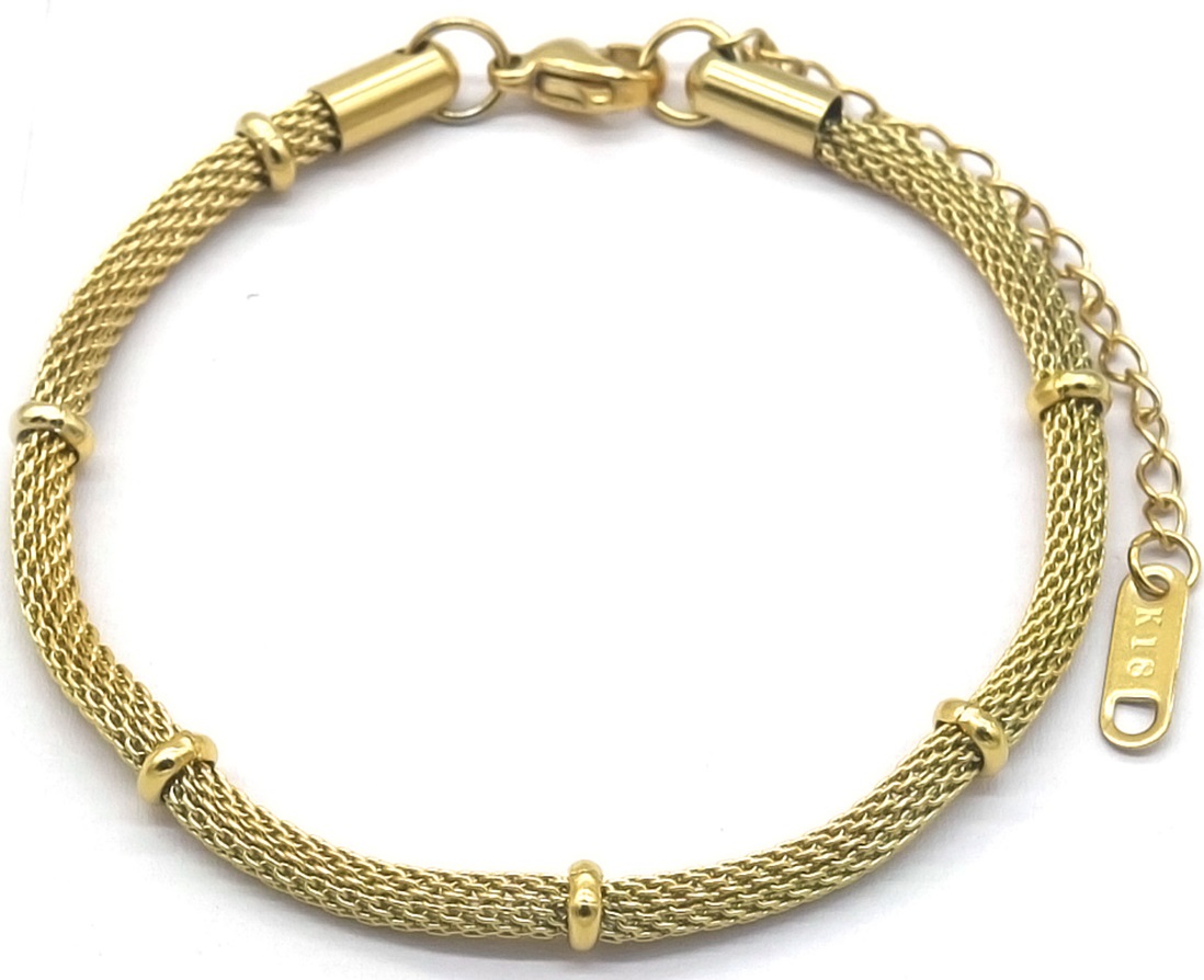 B-D15.1  B090-009G S. Steel Bracelet 16-21cm