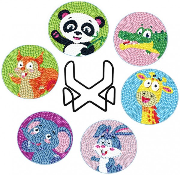 Q-I6.1  Coaster001-001-5 Diamond Painting Coasters Set 6pcs