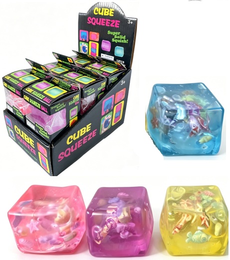 R-P7.1 TOY2610-075 Cube Sugar Squishy Animals - 12pcs