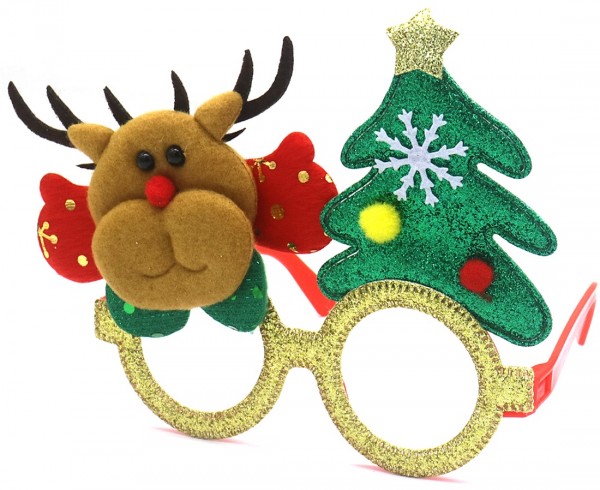 L-E7.1 EYEGLASSES708-003 Christmas Glasses Reindeer