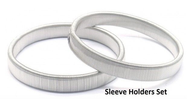 A-F22.2 B2357-001S Sleeve Holder Set 2pcs - Silver