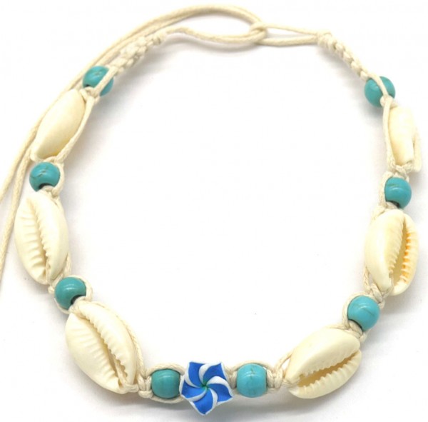 F-C8.2 ANK723-001 Anklet Shells Flower