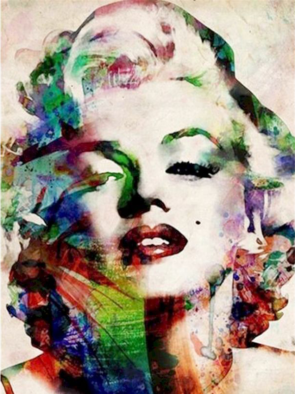 T-J8.1 DP2280255   Diamond Painting -Canvas 50x40cm - Painting 45x35cm Marilyn