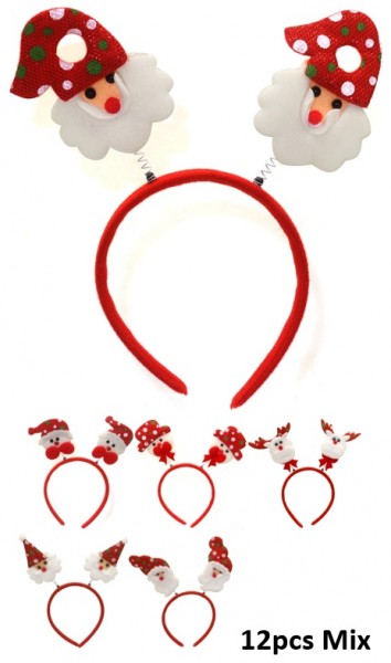 Q-I4.1  H708-001 Christmas Diadem Mix - 12pcs
