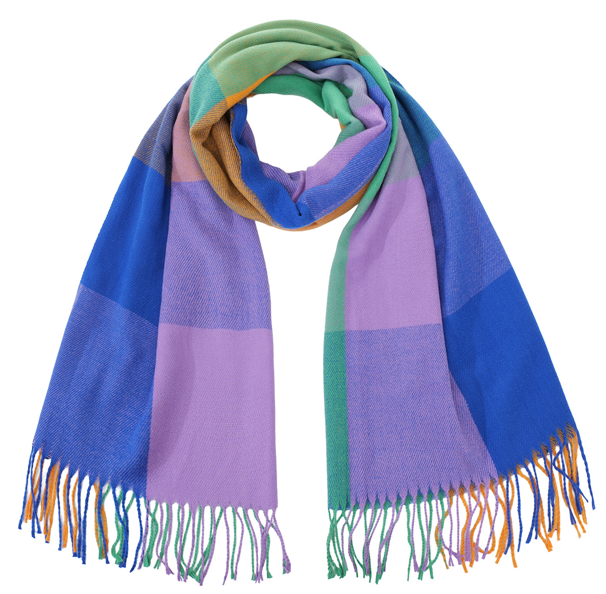 Q-C6.1 SCARF405-736-6 Soft Scarf Checkered 180x70cm