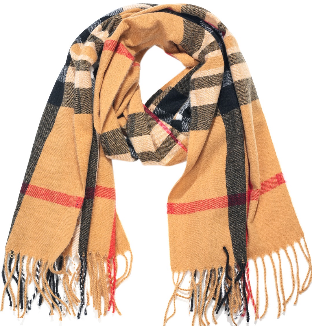 G-F26.1  SCARF705-199-2 Scarf Soft Checkered 180x70cm