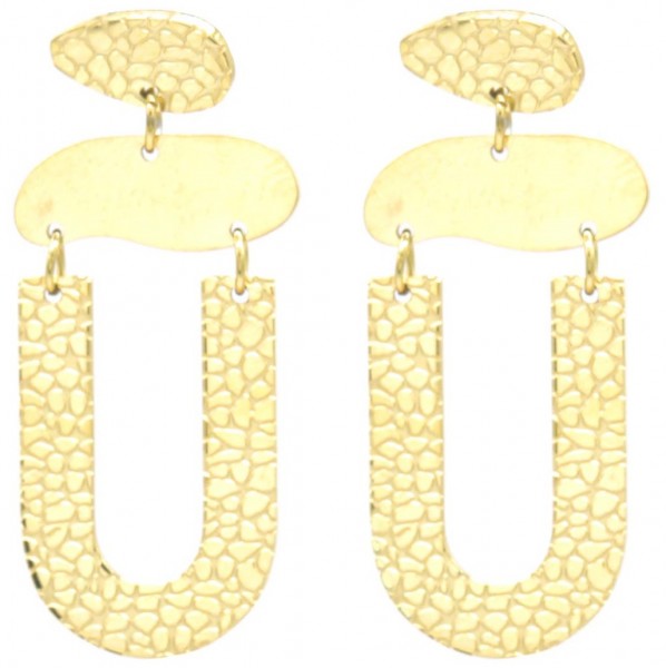 D-C16.1 E221-559G S. Steel Earrings 3.5cm