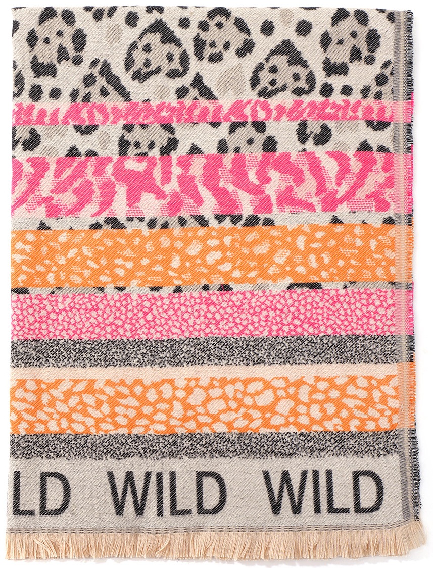 Q-B4.1  SCARF1008-001-4 Scarf Leopard Wild 180x70cm