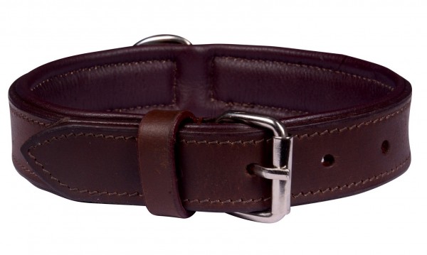 H-B9.3 MTDC-006 Leather Dog Collar Brown XXS 39x2cm