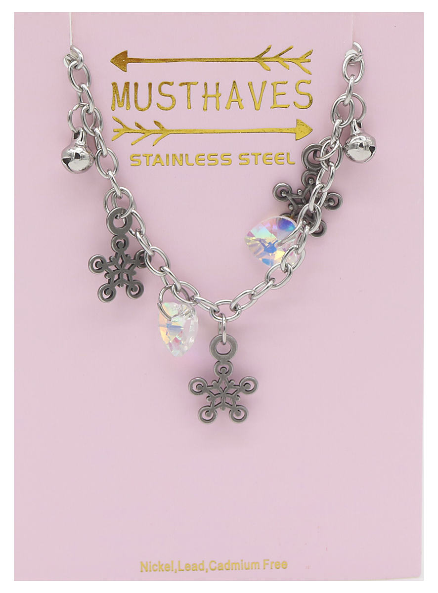 E-D7.4 B2053-013 S. Steel Bracelet Snowflake 14-17cm For Kids E-D7.4 B2053-013 S. Steel Bracelet Snowflake 14-17cm For Kids