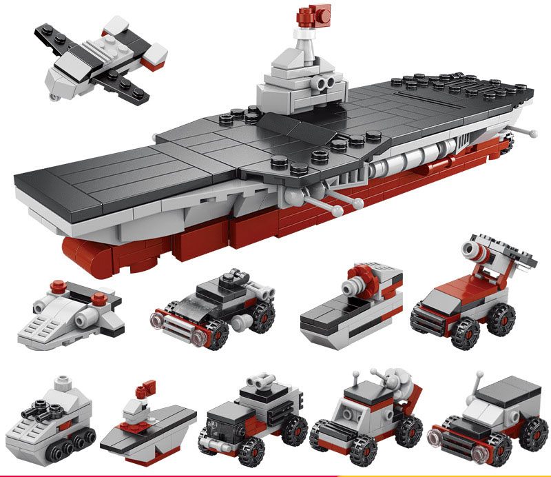 Y-A1.1 TOY9117 Building Block Set Warship 10 in 1 