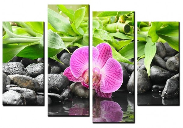 G-A12.1 FF401 Diamond Painting 4 Frames Flower 120x80cm