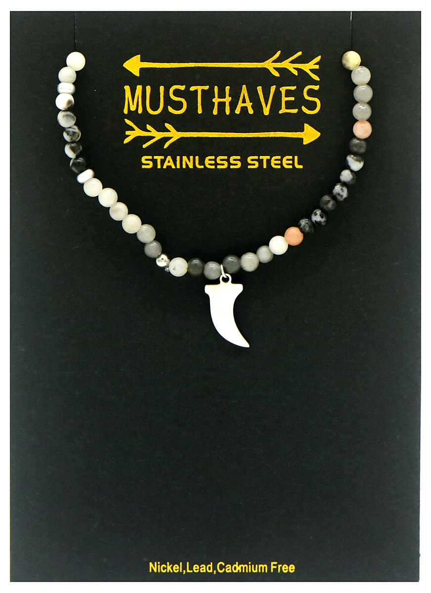 D-A15.3 B010-009S S. Steel Bracelet with Stones
