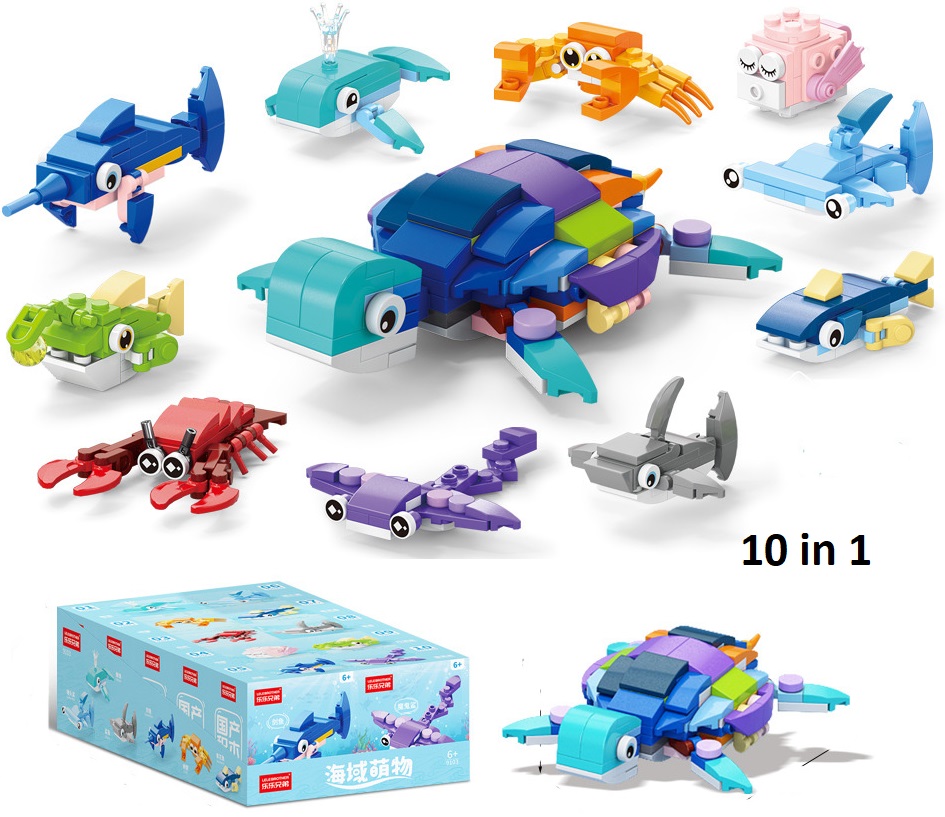 Y-C3.5 TOY9103 Building Blocks Sets 10 in 1 in display - 10pcs
