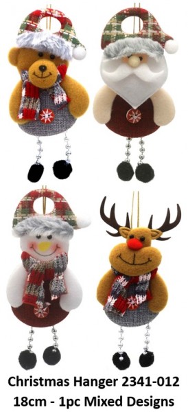 Y-A2.3 KY2341-012 Christmas Hanger 18cm - Mixed Design - 1pc