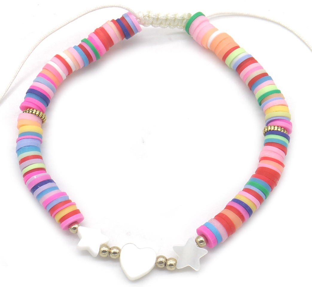 D-E14.1 ANK830-059 Anklet Heart - Stars