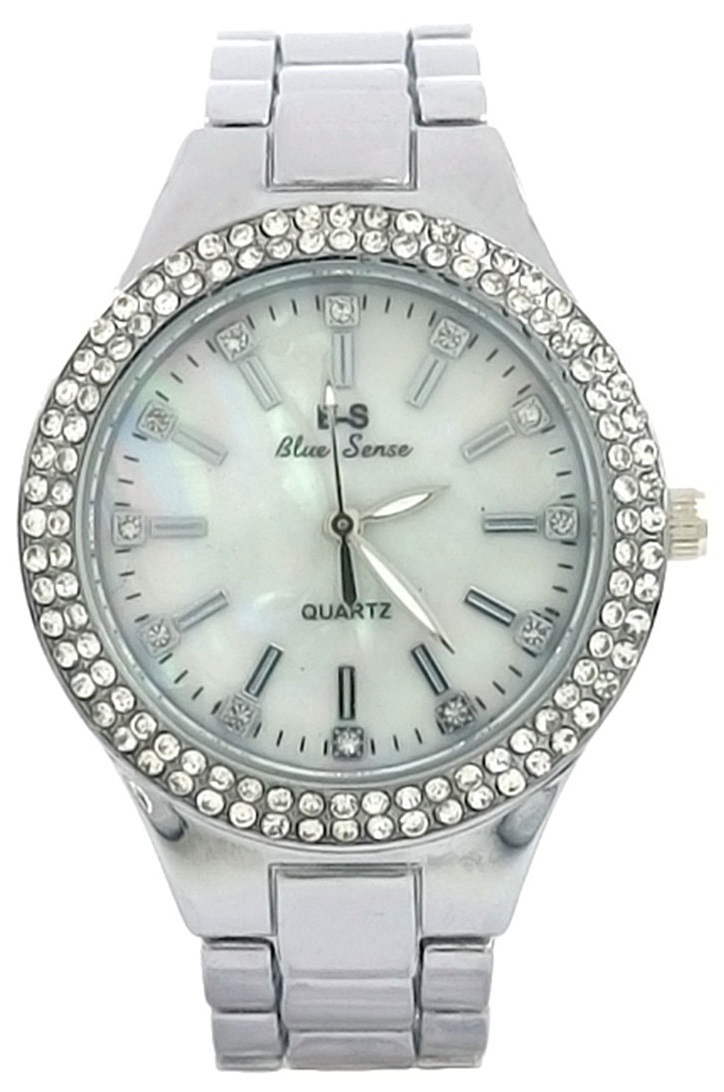 A-D5.5 W631-001S Quartz Watch Crystals - MOP Dial 38mm Silver
