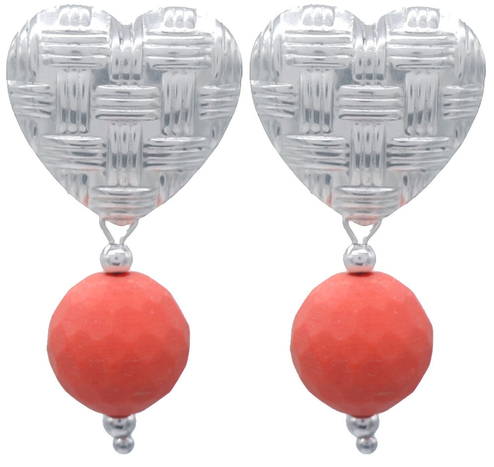 G-E7.3 E103-240S-1 S. Steel Earrings 4cm Heart