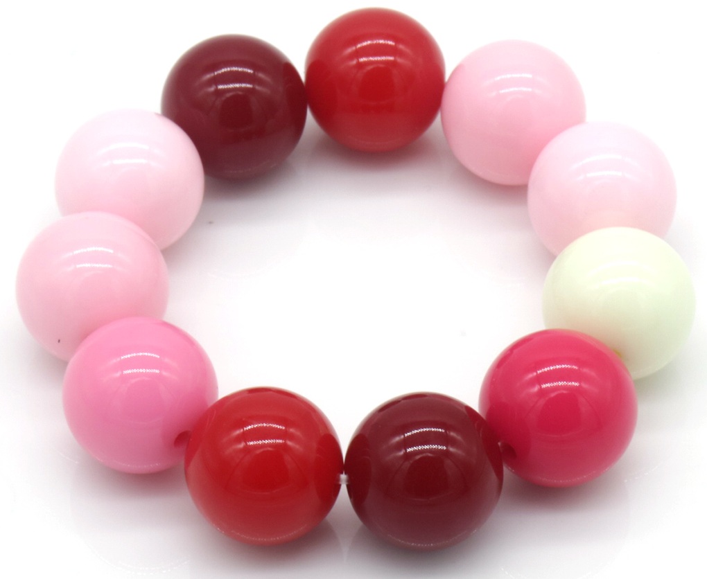 G-F10.2 B2582-001-4 Bracelet Multi Color 18mm Beads