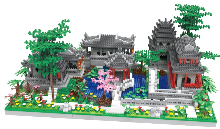 Z-E2.4 No. 801 Mini Building Blocks Chinese Architecture - 3628pcs