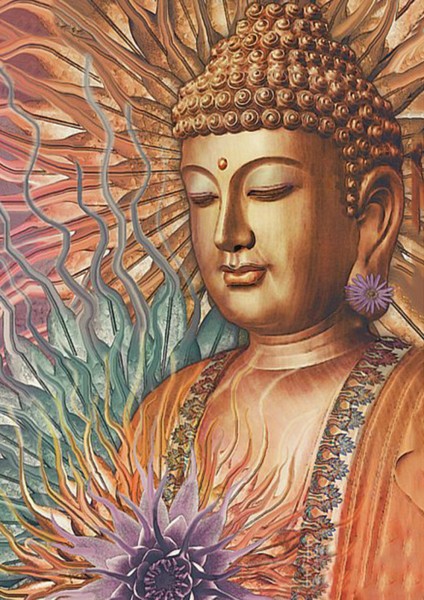 T-M5.1 DP2280245 Diamond Painting Buddha  50x40cm - Square S