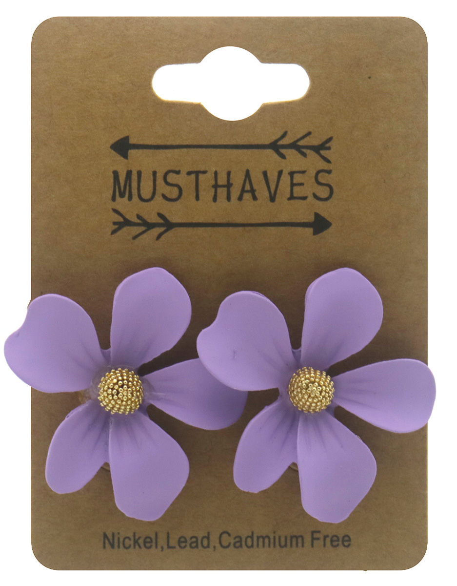 G-D3.2 E002-008-2 Earrings Flower 3cm