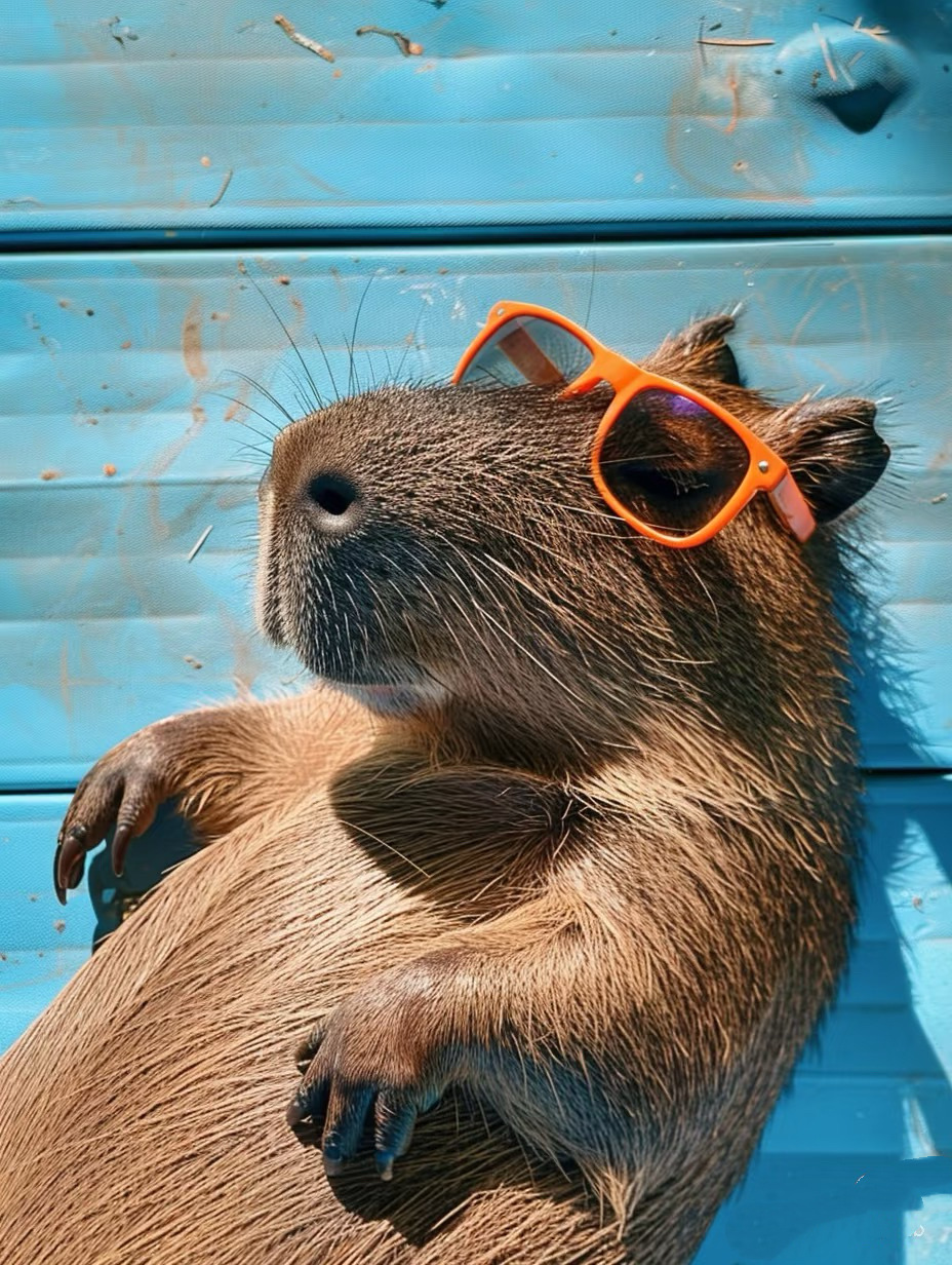 K-C2.1 DP2545060  Diamond Painting -Canvas 30x20cm - Painting 25x15cm Capybara