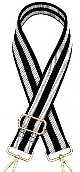 S-H5.4 BS003-002 Bag Strap 4cm Black-White