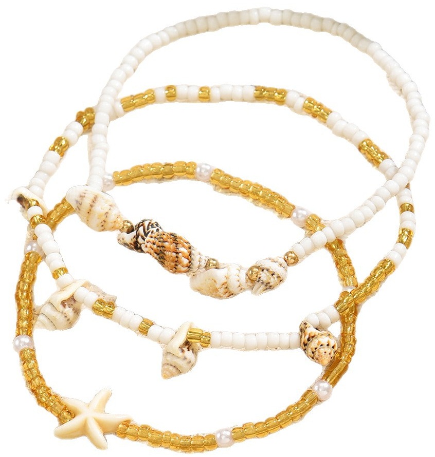 B-F18.3 ANK2620-050 Anklet Set 3pcs
