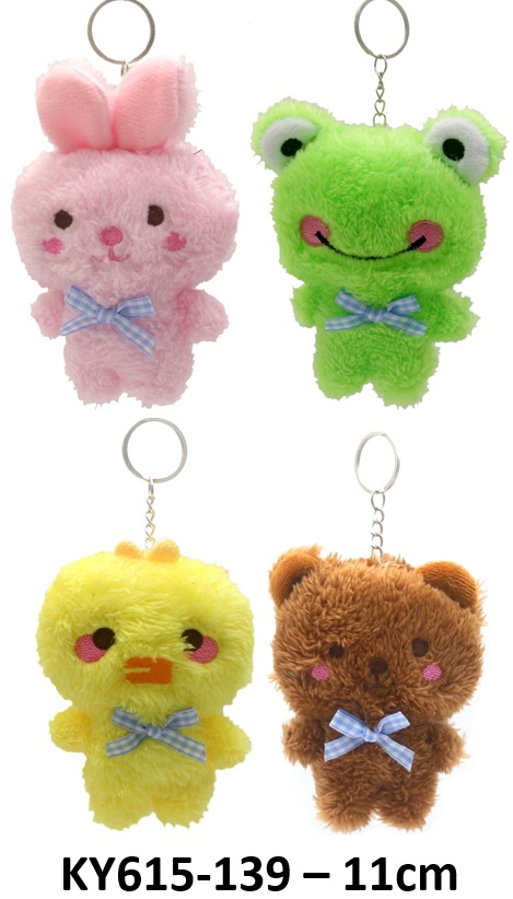 I-D13.1 KY615-139 Keychain 11cm - Mixed Animals - 1pc