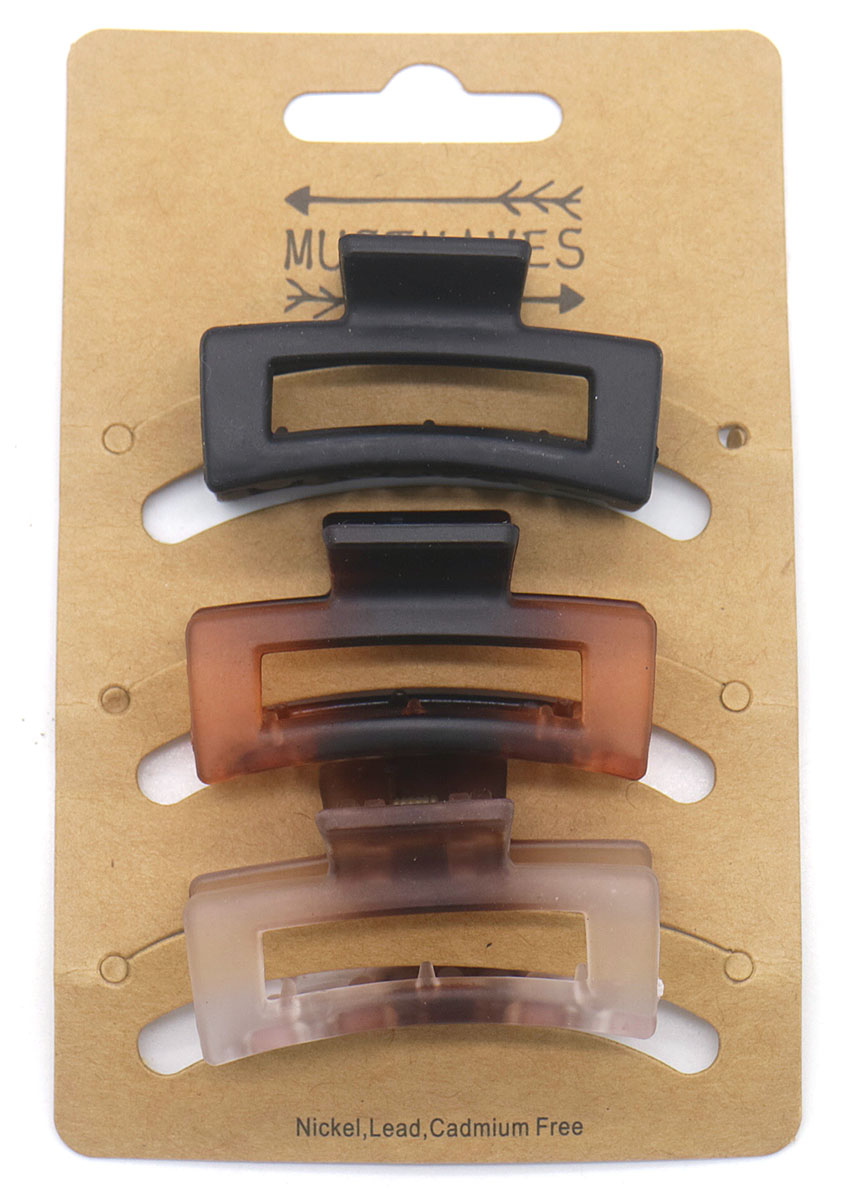 E-B16.3  H819-017 Hair Claw Set 4.5cm - 3pcs