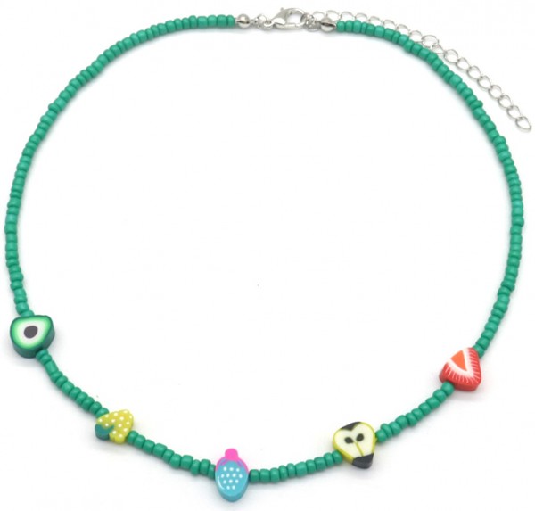 D-C21.1 N1656-020 No.1 Necklace Fruits 37-42cm Green