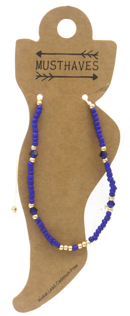 D-E22.3 ANK830-053-2 Anklet Glassbeads