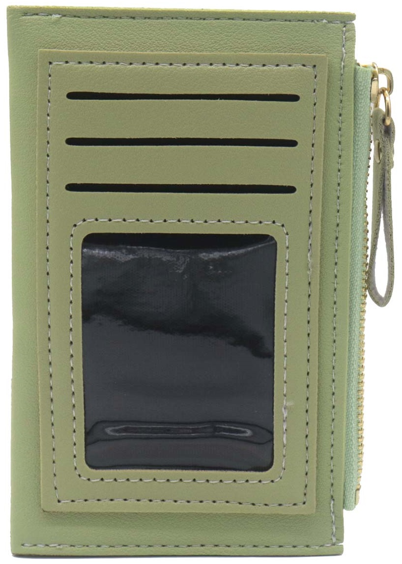 B-B23.1 W804-002-1 PU Wallet - Card Holder 14x9cm Green