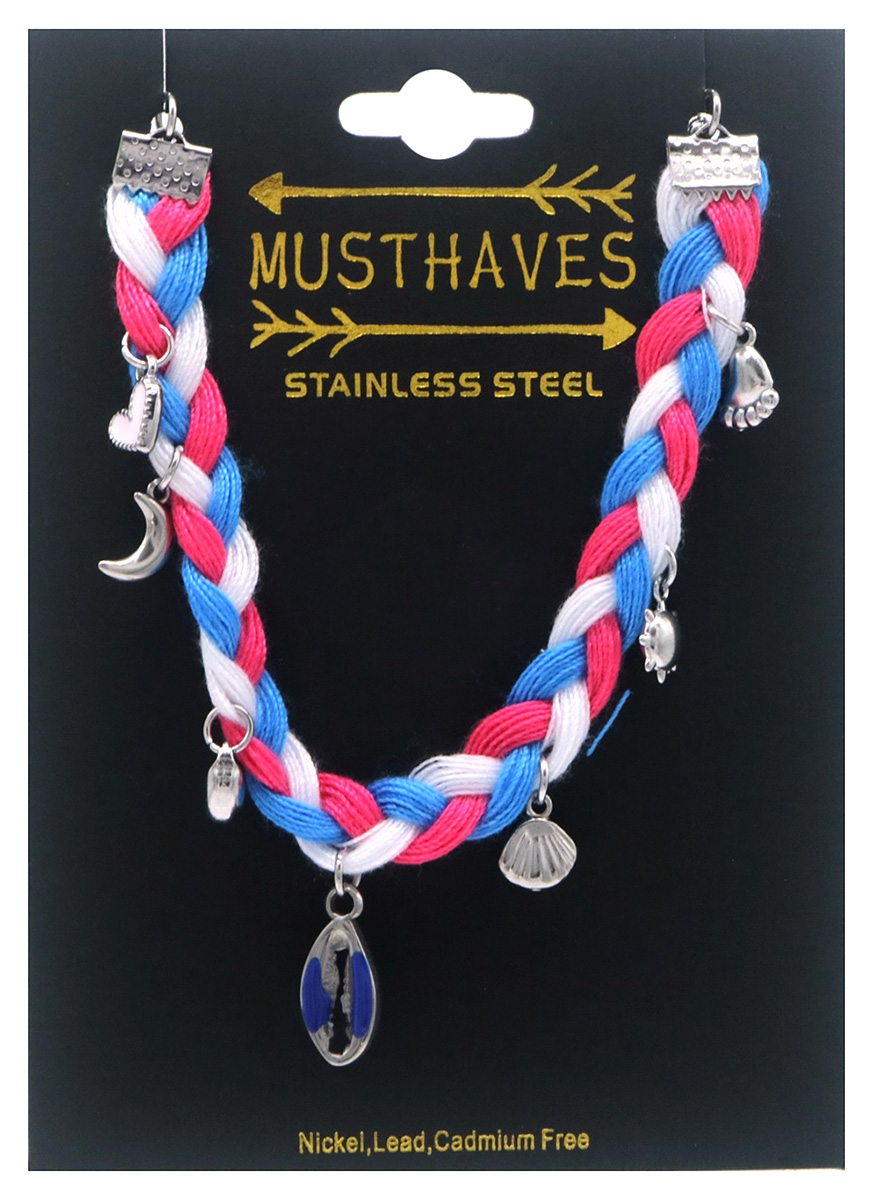 A-B7.3 B2567-035S S. Steel Rope Bracelet Charms