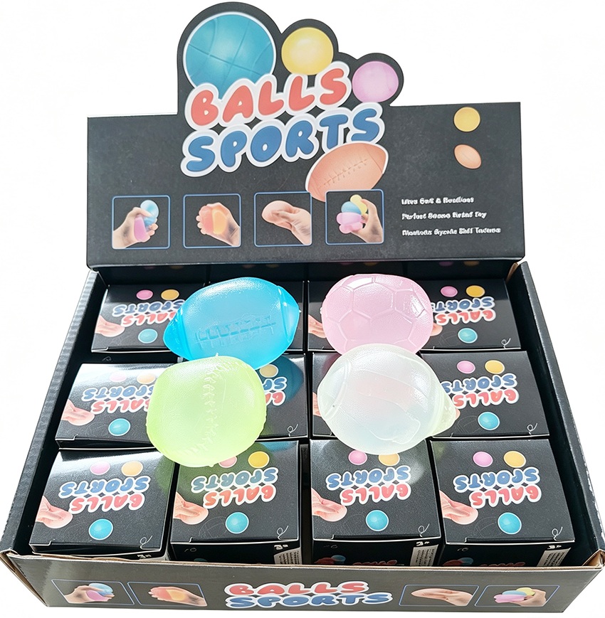 Q-L4.1 TOY2610-189 Squishy Ball Sports 5-6cm - 12pcs