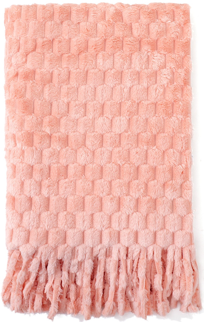 R-D7.1 SCARF1006-001-4 Soft Winter Scarf 180x60cm Pink