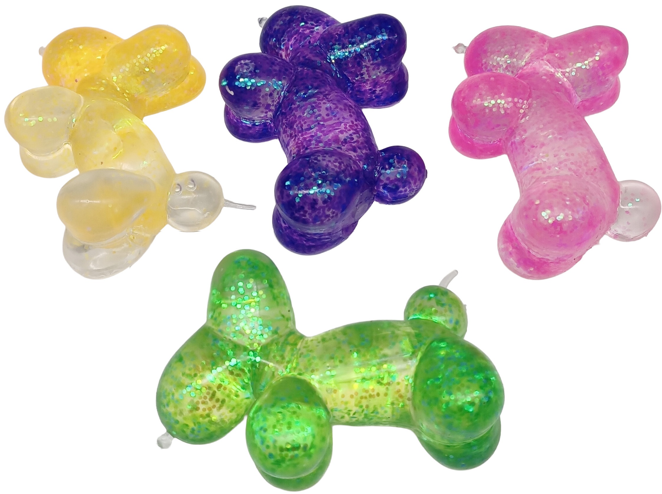 R-A8.1 TOY006-009 Squishy Dog 9.5cm Sugar Glitter - 12pcs