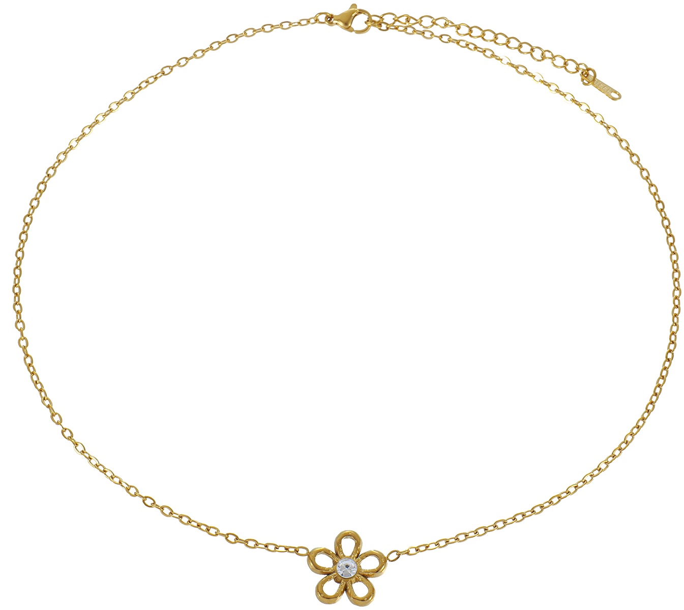G-E16.2 N2616-033G S. Steel Necklace Flower 40-45cm