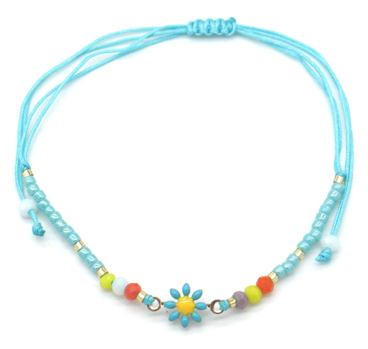 C-D6.2  B830-011-7 Bracelet Flower Blue