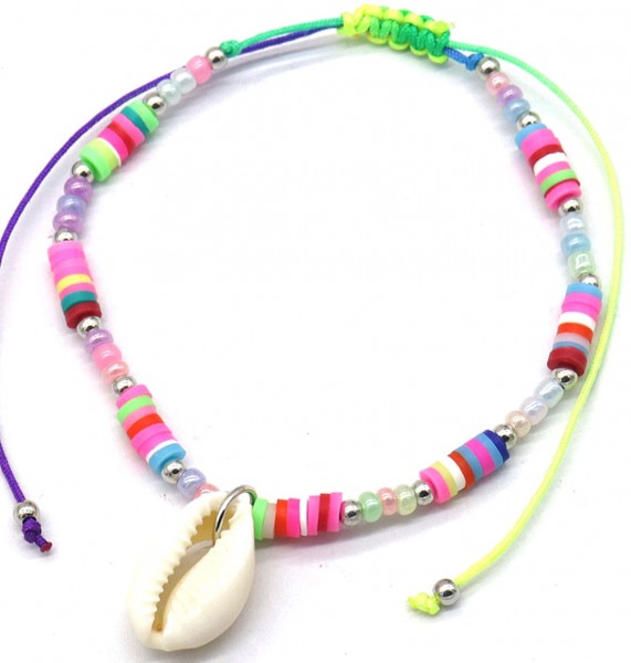 E-E16.3 ANK627-019 Anklet Shell Multi
