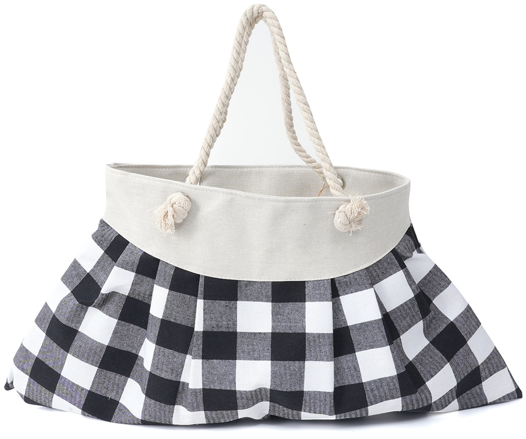 Q-H4.2  BAG811-010-4 Beach Bag Checkered 65x40cm