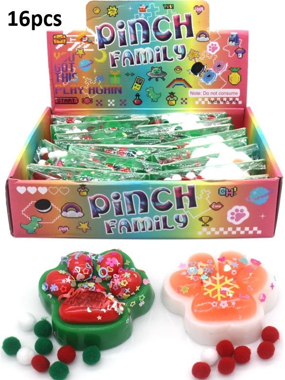 Q-H2.2 TOY948-018 Squishy Paw Christmas - 16pcs