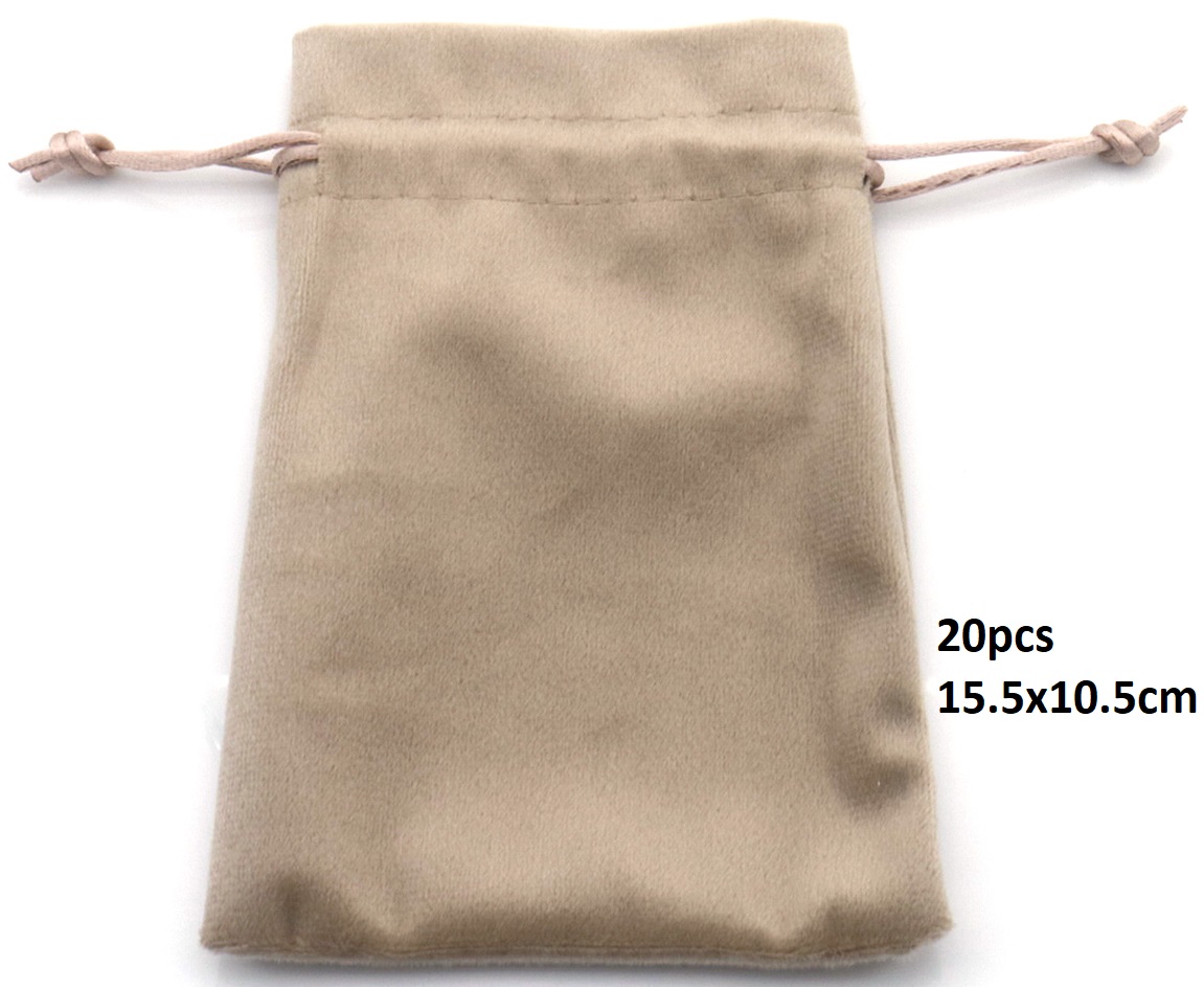 T-E2.1 PK2437-001-4 Velvet Gift Bag 15.5x10.5cm - 20pcs