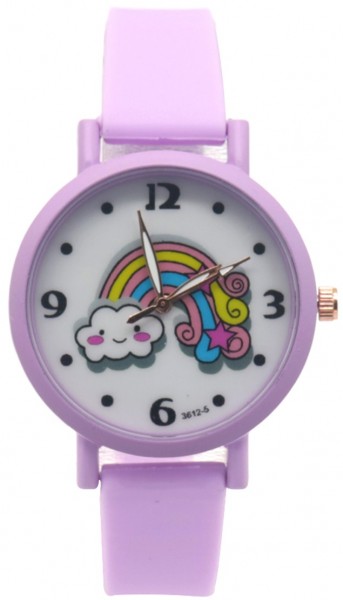 A-D4.4 W002-005 Kids Watch Rainbow 33mm Purple