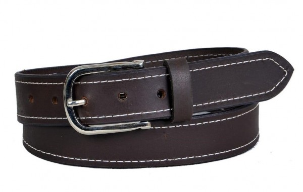 F-B23.2 BELTI-003 Grain Leather Belt Brown 3.5x100cm