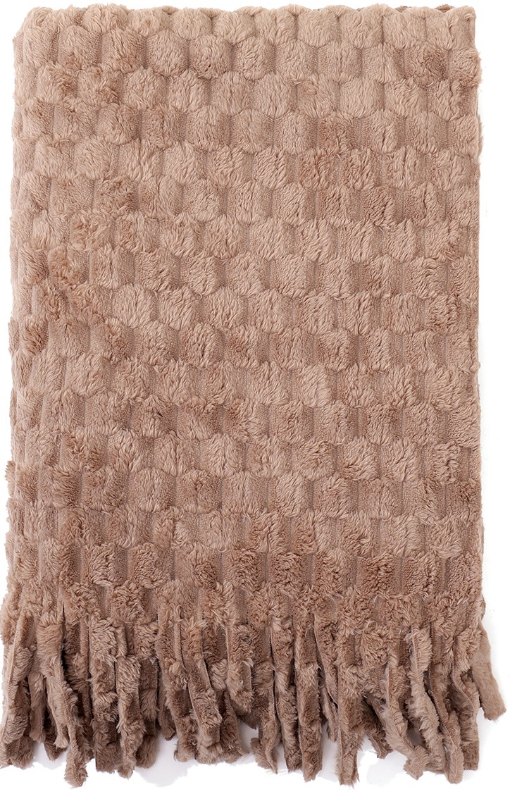 R-D3.1  SCARF1006-001-3 Soft Winter Scarf 180x60cm Brown