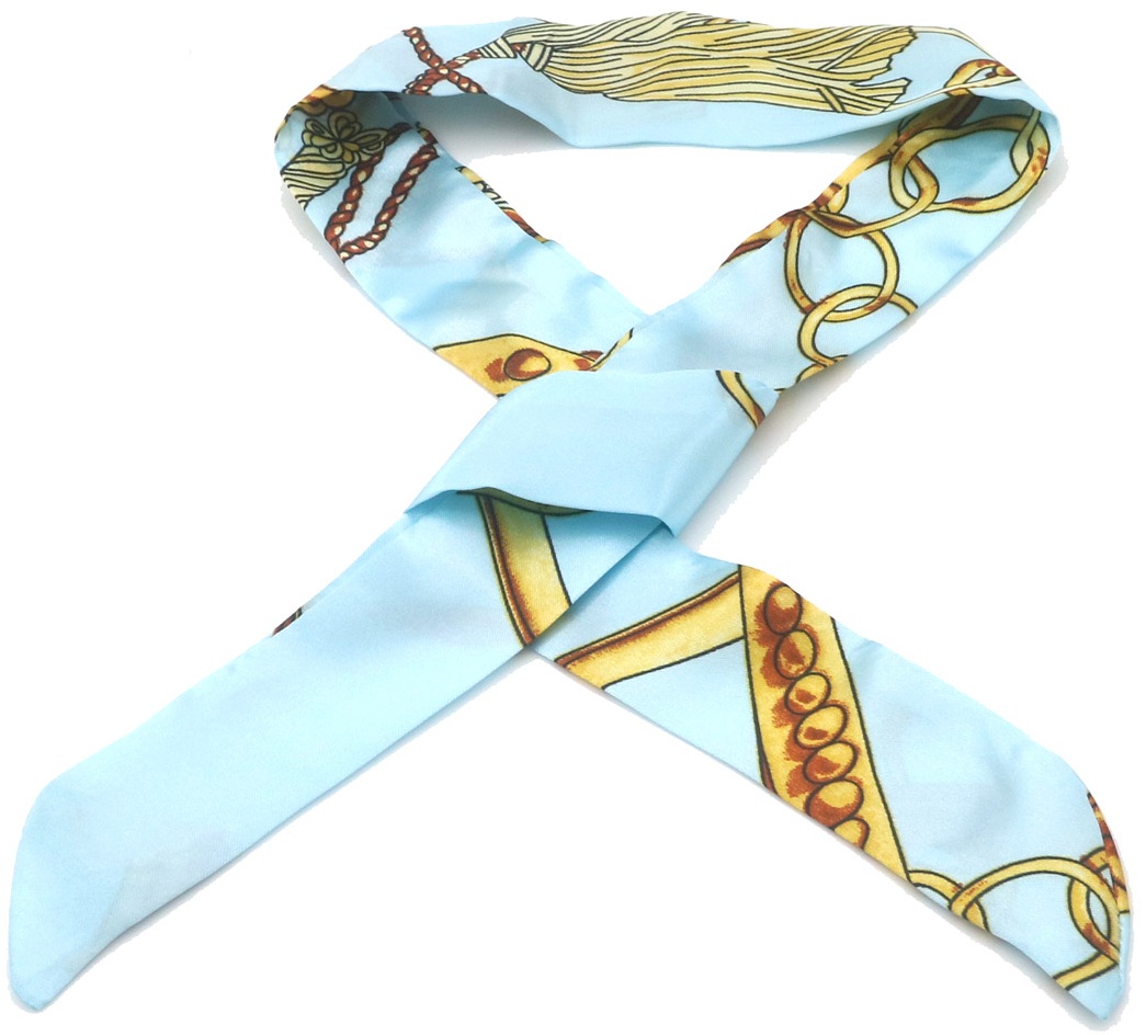 I-B4.3 H1130-001-1 Hair Ribbon 85x3.5cm Blue