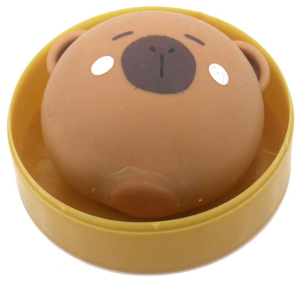 R-A7.2 TOY002-003 Squishy Dumpling Capybara 9.5x4.5cm - Display  12pcs